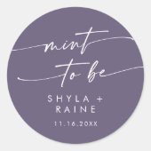 Boho chic pruim Paarse munt om voor Sticker te zij (Voorkant)