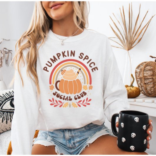 Boho Chic Pumpkin Spice Social Club Trui