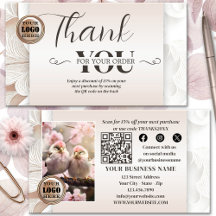 Boho Chic QR-code foto Bedankt voor uw bestelling