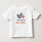Boho Chic Quote Free Spirit Wild Heart Kinder Shirts (Voorkant)