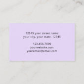 Boho Chic Rainbow Lavender Swirling Abstract Visitekaartje (Achterkant)