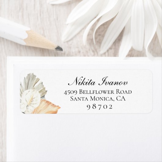 Boho-Chic retouradres Etiket (Insitu)