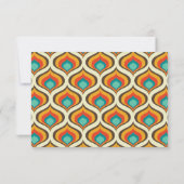 Boho Chic Retro 70's Bruiloft Voedsel Allergie RSV RSVP Kaartje (Achterkant)