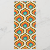 Boho Chic Retro 70's huwelijk Menu (Achterkant)