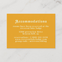 Boho Chic Retro 70's Trouwaccommodaties Informatiekaartje