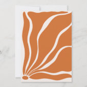 Boho Chic Retro Bloemen Bruiloft Kaart (Achterkant)