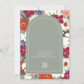 Boho Chic Retro Bloemige Kleurrijke Save the Date Kaart (Achterkant)