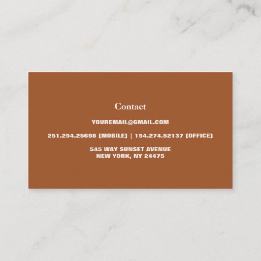 Boho Chic Retro Floral Visitekaartje (Achterkant)