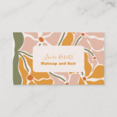 Boho Chic Retro Floral Visitekaartje (Voorkant)