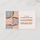 Boho Chic Retro Floral Visitekaartje (Achterkant)
