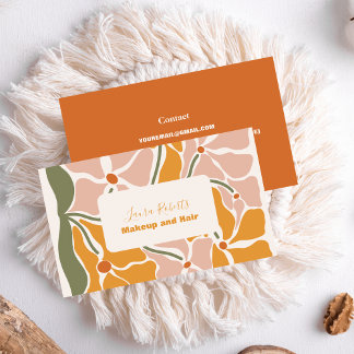 Boho Chic Retro Floral Visitekaartje
