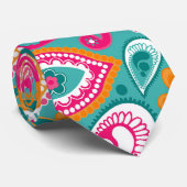 Boho Chic Retro Hippy Paisley Stropdas (Opgerold)