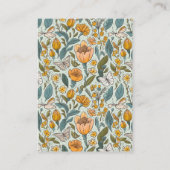 Boho Chic Retro Kleurrijke Bloemen Bruiloft QR cod Informatiekaartje (Achterkant)