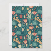 Boho Chic Retro Kleurrijke Bloemige Bruiloft Save The Date (Achterkant)