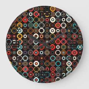 Boho Chic Retro Klok Kleurrijke Cirkelkunst