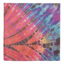 Boho Chic  Retro Pink Blue Batik Tie Dye