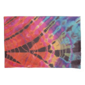 Boho Chic Retro Pink Blue Batik Tie Dye Kussensloop (Voorkant)