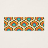 Boho Chic Retro Wedding Website RSVP Mini Visitekaartjes (Achterkant)