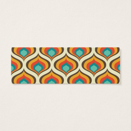 Boho Chic Retro Wedding Website RSVP Mini Visitekaartjes (Achterkant)