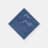 Boho Chic Royal Blue Bruiloft Leuke Feitenservette Servet (Hoek)