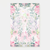 Boho Chic Roze Bloemen Waterverf Botanisch Post-it® Notes (Voorkant)