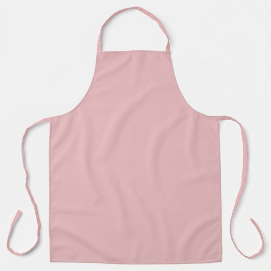 Boho Chic Roze Effen Kleur Schort (Voorkant)