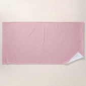 Boho Chic Roze Effen Kleur Strandlaken (Voorkant)