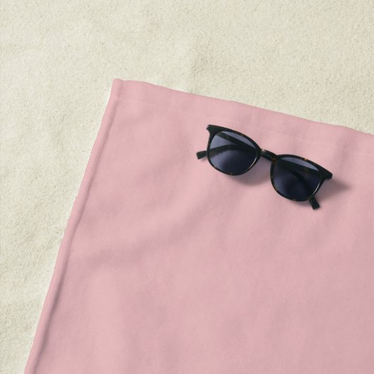 Boho Chic Roze Effen Kleur Strandlaken (In situ)