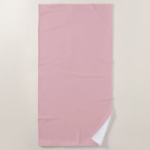 Boho Chic Roze Effen Kleur Strandlaken (Voorkant)