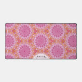  Boho Chic Roze Goud Wit Mandala Bureaumat (Voorkant)