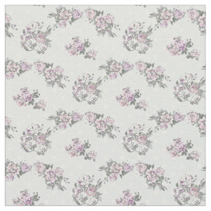 Boho chic roze lavender floral  polka dots stof