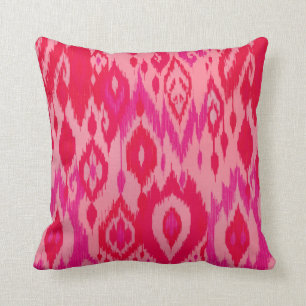 Boho Chic roze mauve fuchsia Ikat Tribal Tapestry Kussen
