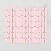 Boho Chic Roze Zeshoek Gouden Geometrische Save th (Achterkant)