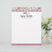 Boho Chic Rustic Feather Arrow Waterverf Bohemian Briefhoofd (Staand voorkant)