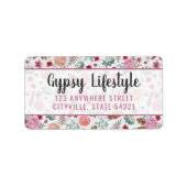 Boho Chic Rustic Feather Arrow Waterverf Bohemian Etiket (Voorkant)