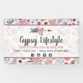 Boho Chic Rustic Feather Arrow Waterverf Bohemian Spandoek