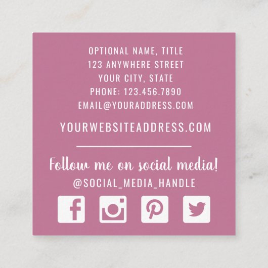 Boho Chic Rustic Feather Arrow Waterverf Bohemian Vierkante Visitekaartje (Achterkant)