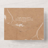 Boho Chic Rustic Modern | Aangepaste Trouwfoto All In One Uitnodiging (Achterkant)