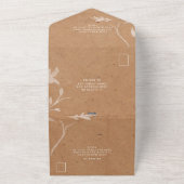 Boho Chic Rustic Modern | Aangepaste Trouwfoto All In One Uitnodiging (Buitenkant)