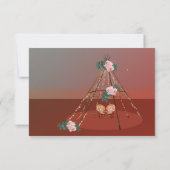 Boho Chic Rustic Teepee / TiPi sparen de datum Save The Date (Achterkant)