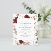 Boho Chic Rustic Wildflower Huwelijksuitnodiging (Staand voorkant)