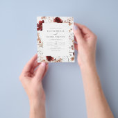 Boho Chic Rustic Wildflower Huwelijksuitnodiging Flyer (Hand)