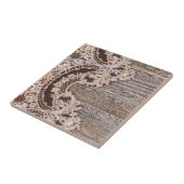 boho chic rustiek Western land schuur hout kant Tegeltje (Zijkant)