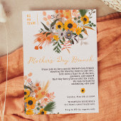 Boho chic rustige oranje zonnebloemen moederdag kaart