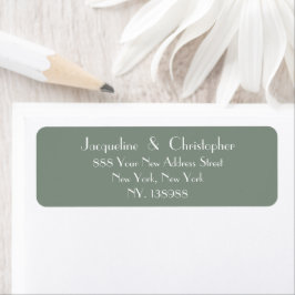 Boho Chic Sage Green Wedding Retouradres Etiket