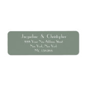 Boho Chic Sage Green Wedding Retouradres Etiket (Voorkant)