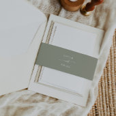 Boho Chic Sage Groene Bruiloft Uitnodigingen Wikkel