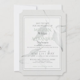 Boho Chic Sage Groene Waterverf Branch Save The Date