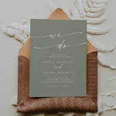 Boho chic salie groen we doen bruiloft kaart