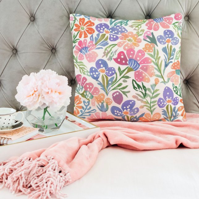 Boho Chic Schattige Bloemen Valentijnse Tieners Ca Kussen (Boho Chic Cute Floral Valentines Gifts for Teens)